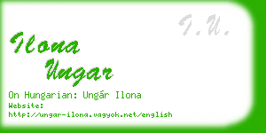 ilona ungar business card
